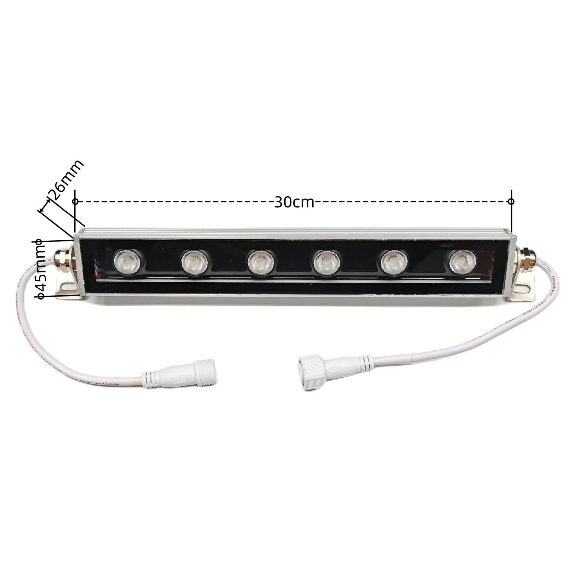 12'' Long RGBW SMD5050 18W 24V LED Wall Washer Light, Tempering Glass Cover IP67 Waterproof Grade,Energy Saving Linear LED Strip Light for Bridge, Hotel, Mega Bar Christmas Advertising Boards, Billboard,Building Commercial Lighting