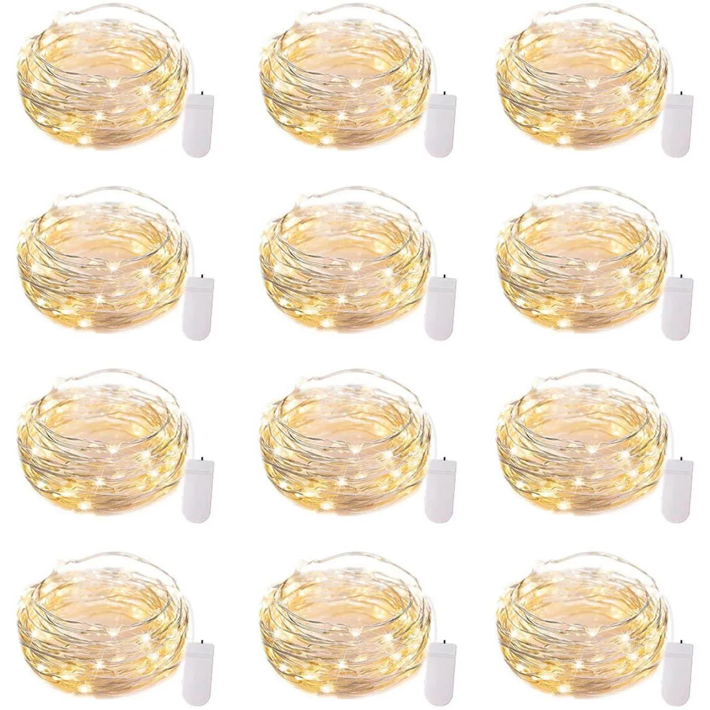 12-Pack: Led Fairy Lights Battery Operated String Lights