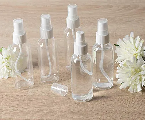 20 pack 60ml 2OZ Extra Fine Mist Mini Spray Bottles with Atomizer Pumps- for Essential Oils Travel Perfume Bulk Portable Makeup PP/PET Refillable Plastic