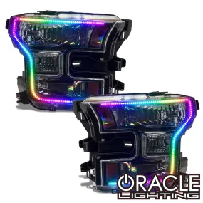 2015-2017 Ford F-150 ORACLE Dynamic ColorSHIFT Pre-Assembled Headlights - Black Edition