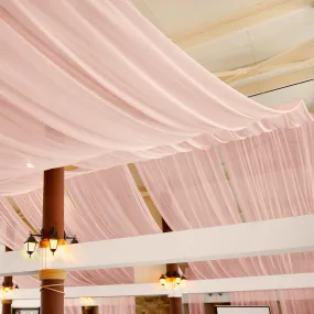 20ft Ceiling/Curtain Draping Sheer Voile Flame Retardant (FR)  - Blush