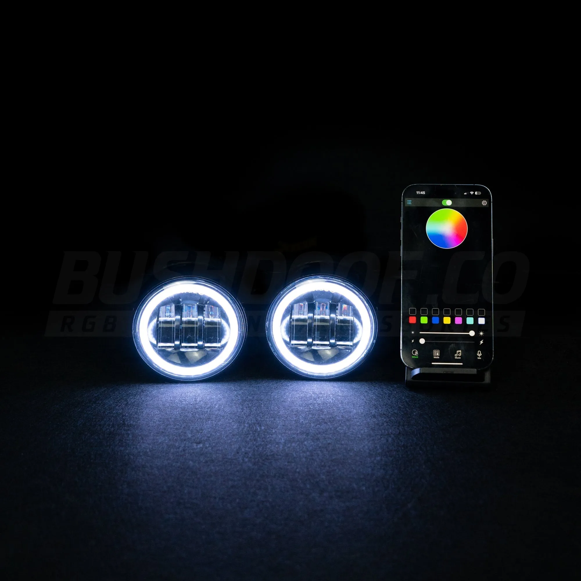 4" LED Colour Chasing Fog Lights