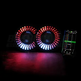 7" 'Firewheel' LED Colour Chasing Headlights