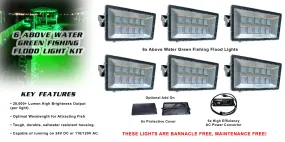 Above Water Green Fishing Flood Light Kit