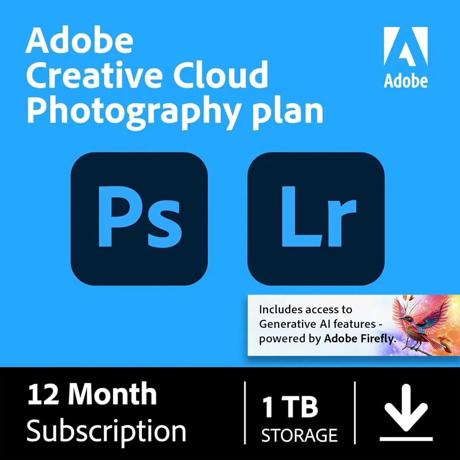 Adobe Creative Cloud Photography Plan 1TB (Photoshop   Lightroom) | 12-month Subscription