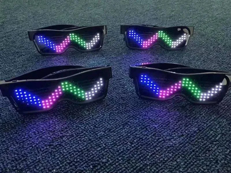 App Bluetooth Led Party Glasses Customized Languages Luminous Eyewear