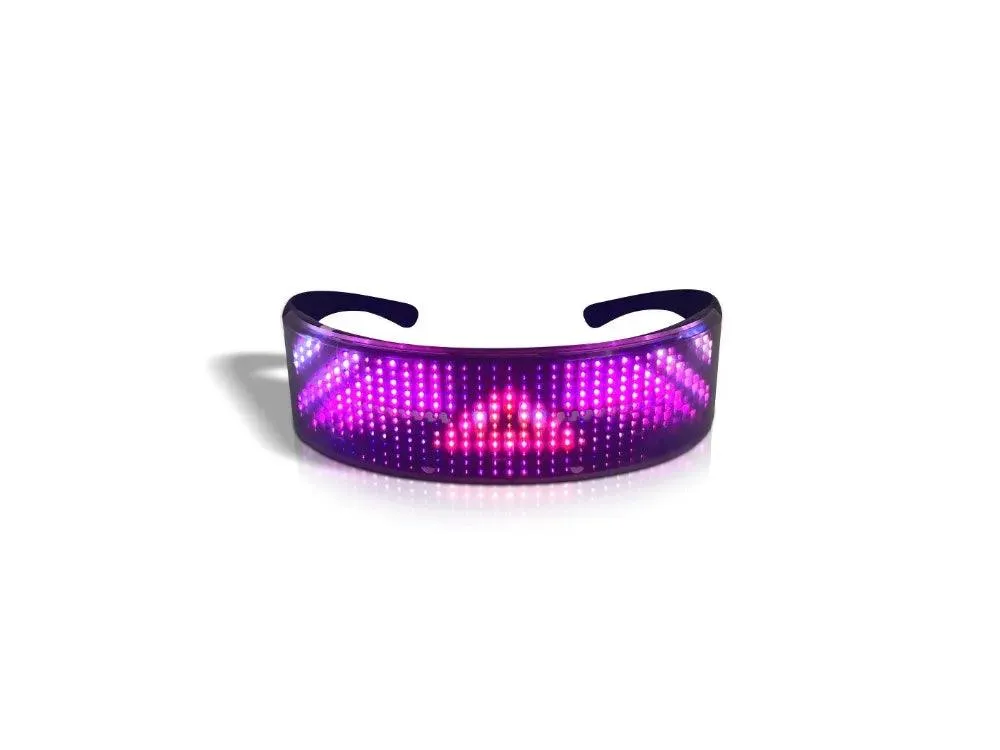 App Bluetooth Led Party Glasses Customized Languages Luminous Eyewear