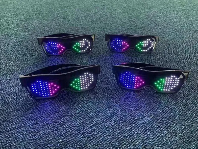 App Bluetooth Led Party Glasses Customized Languages Luminous Eyewear