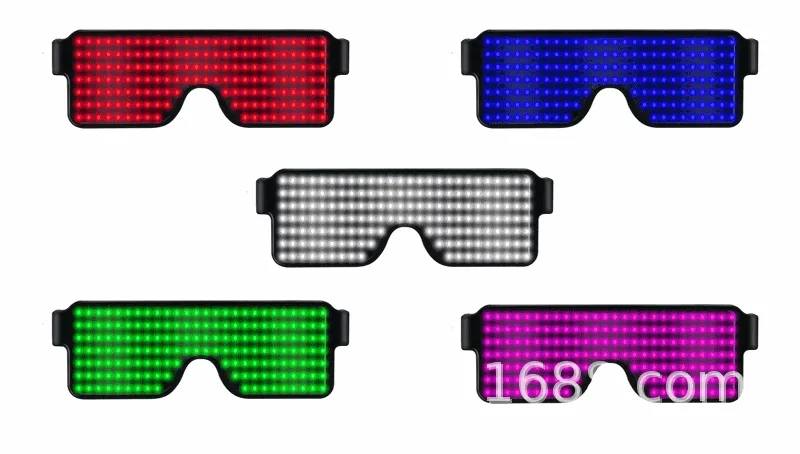 App Bluetooth Led Party Glasses Customized Languages Luminous Eyewear