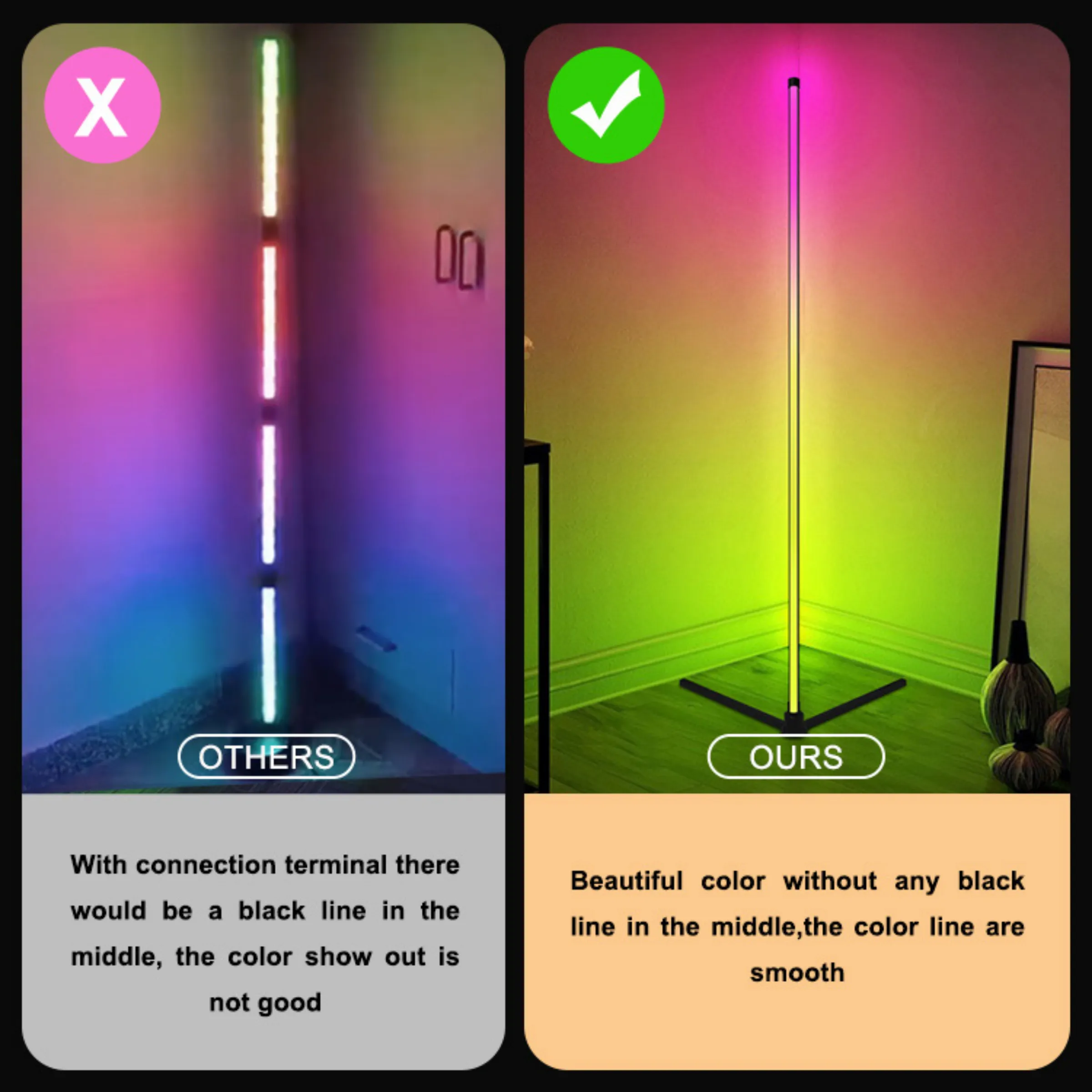 APP Control Modern Nordic Multicolor RGB Floor Lamp