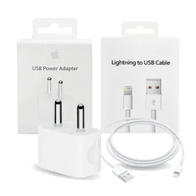 Apple iPhone 6S Mobile Charger With Lightning To Usb Charge and Data Sync Lightning Cable 1M White