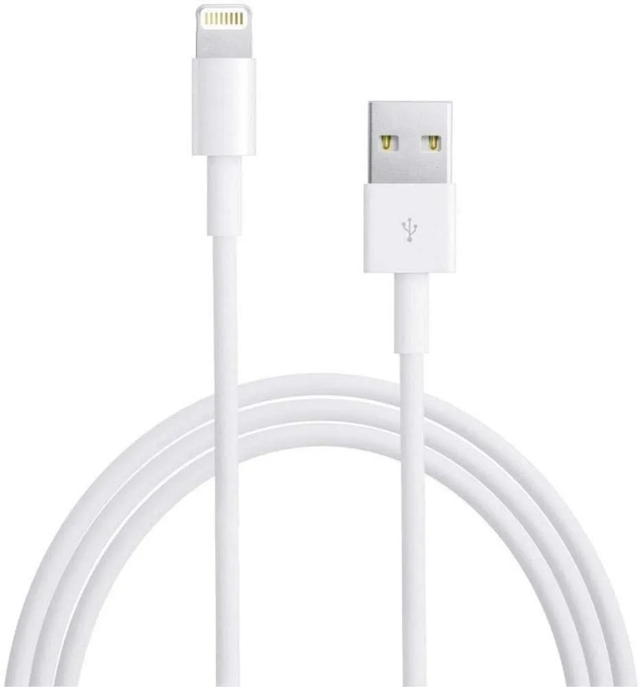 Apple iPhone 7G Mobile Charger With Lightning To Usb Charge and Data Sync Lightning Cable 1M White