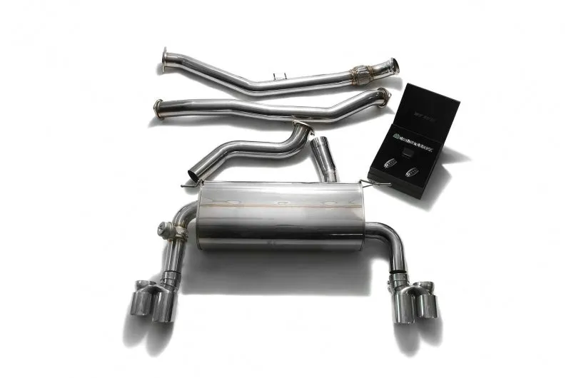 ARMYTRIX Stainless Steel Valvetronic Catback Exhaust System Quad Chrome Silver Tips BMW 335i GT F34 2013-2015