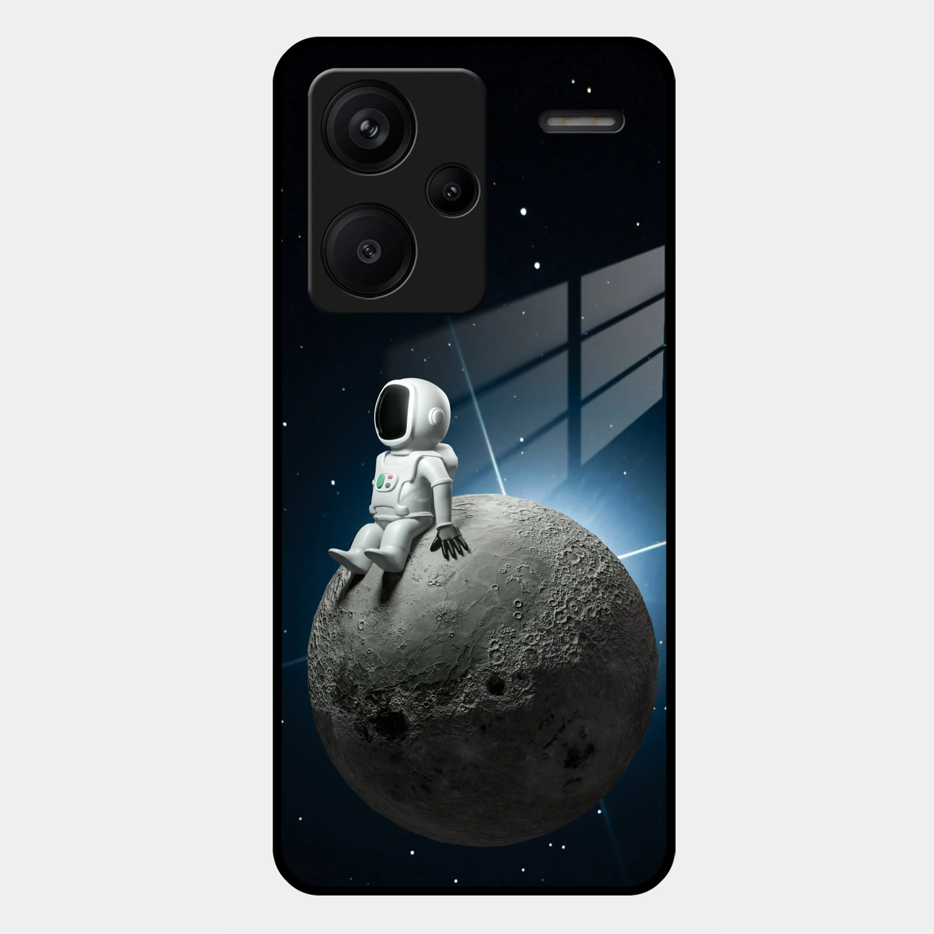 Astronod Moon Glass Case Cover For Redmi/Xiaomi