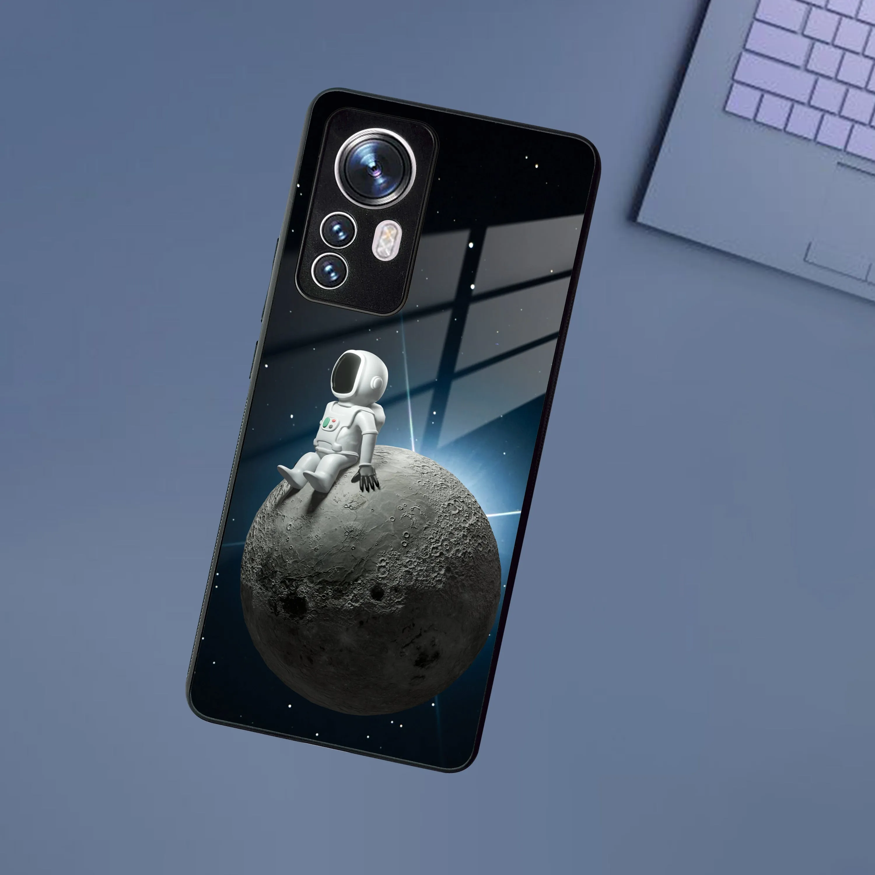 Astronod Moon Glass Case Cover For Redmi/Xiaomi