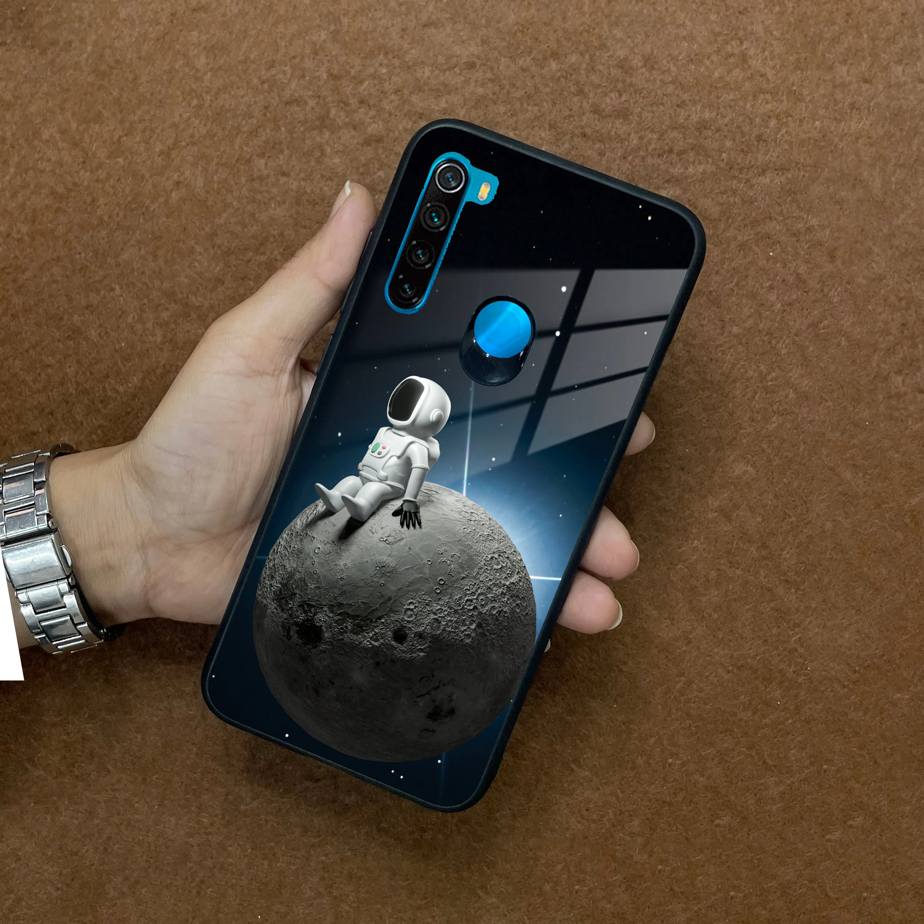 Astronod Moon Glass Case Cover For Redmi/Xiaomi