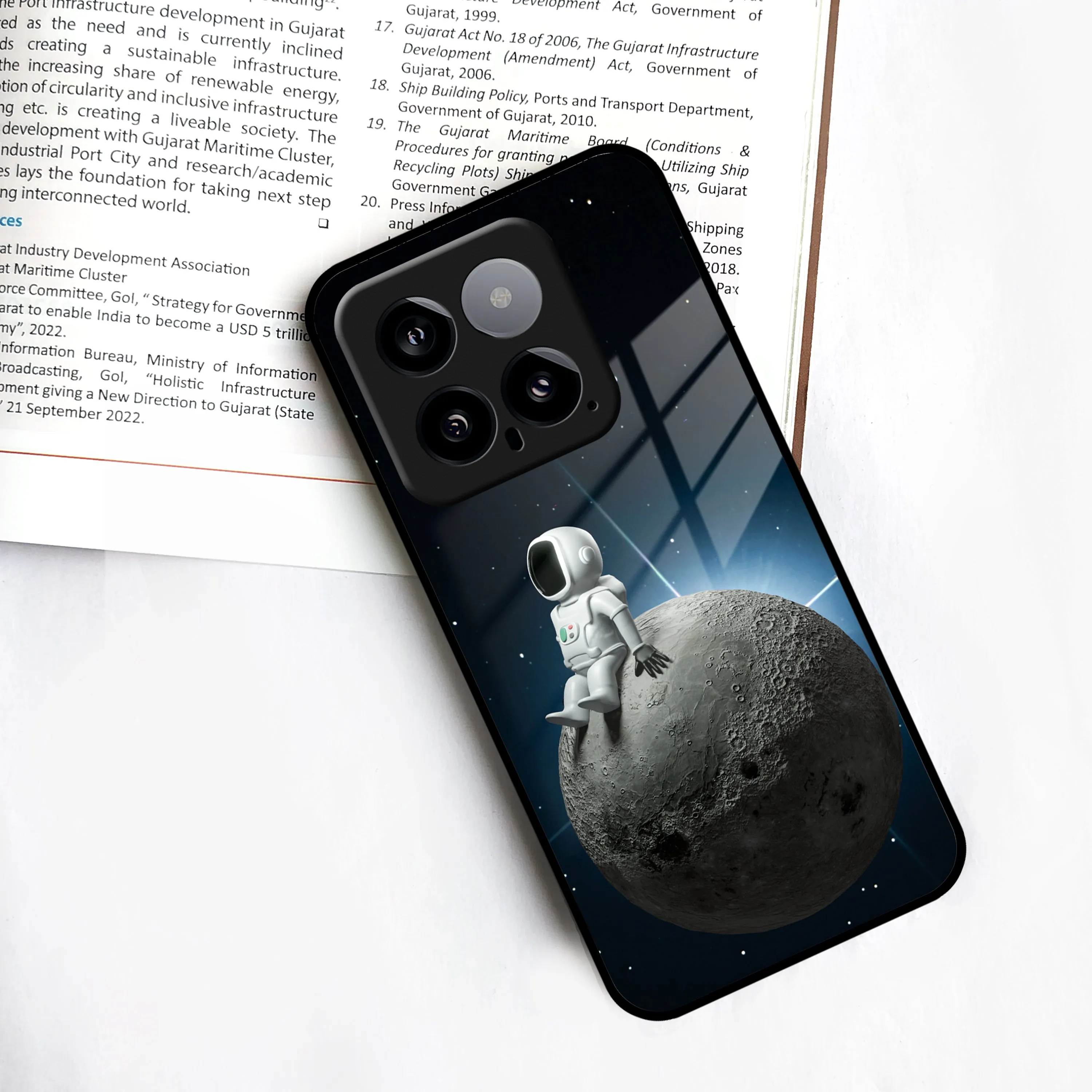 Astronod Moon Glass Case Cover For Redmi/Xiaomi