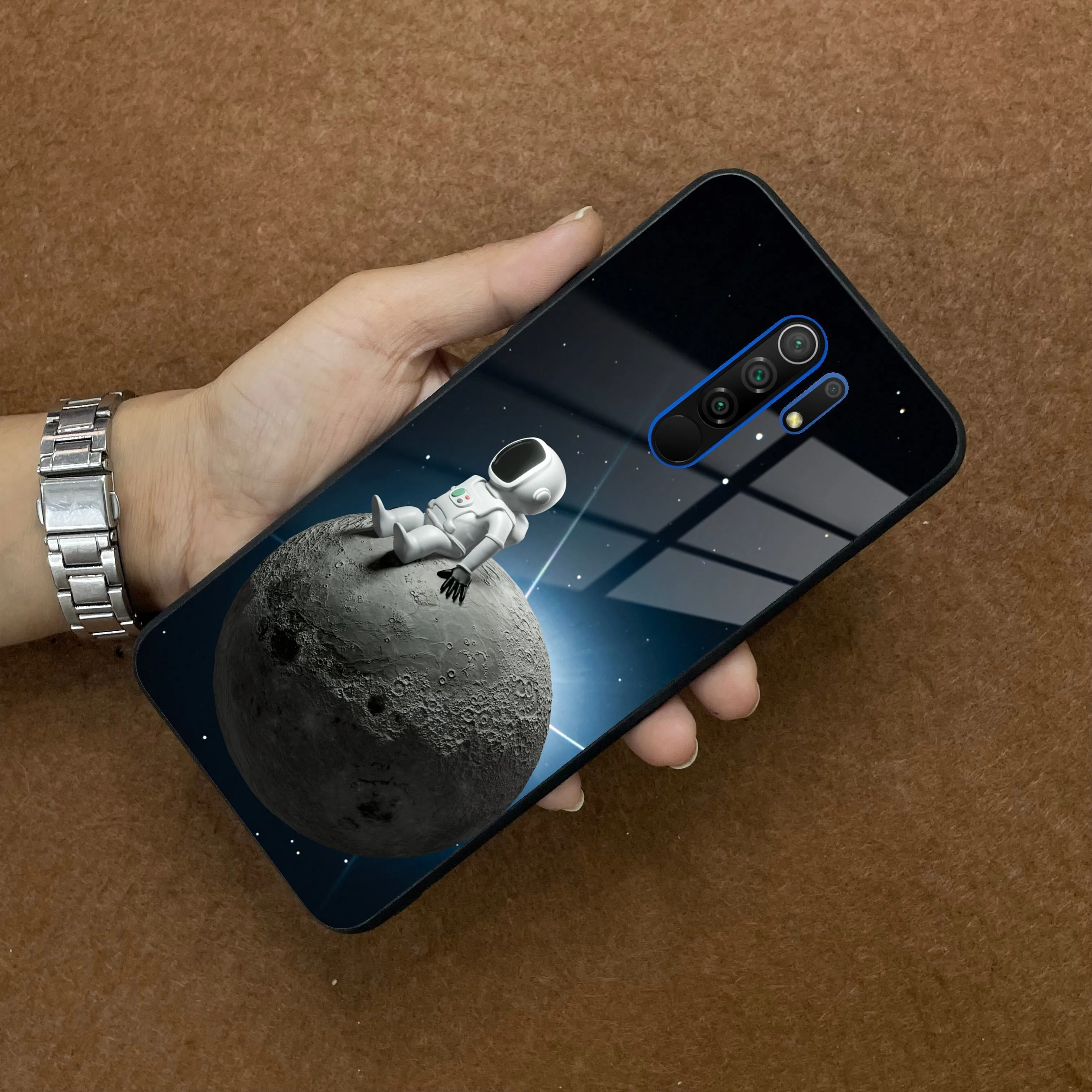 Astronod Moon Glass Case Cover For Redmi/Xiaomi