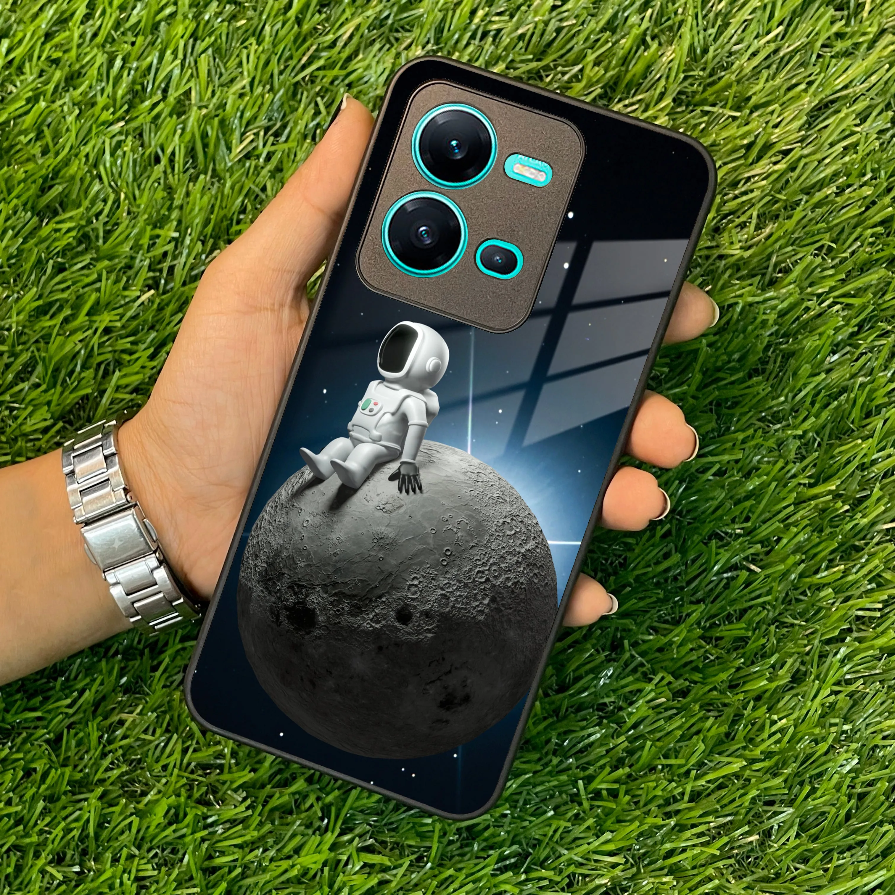 Astronod Moon Glass Case Cover For Vivo