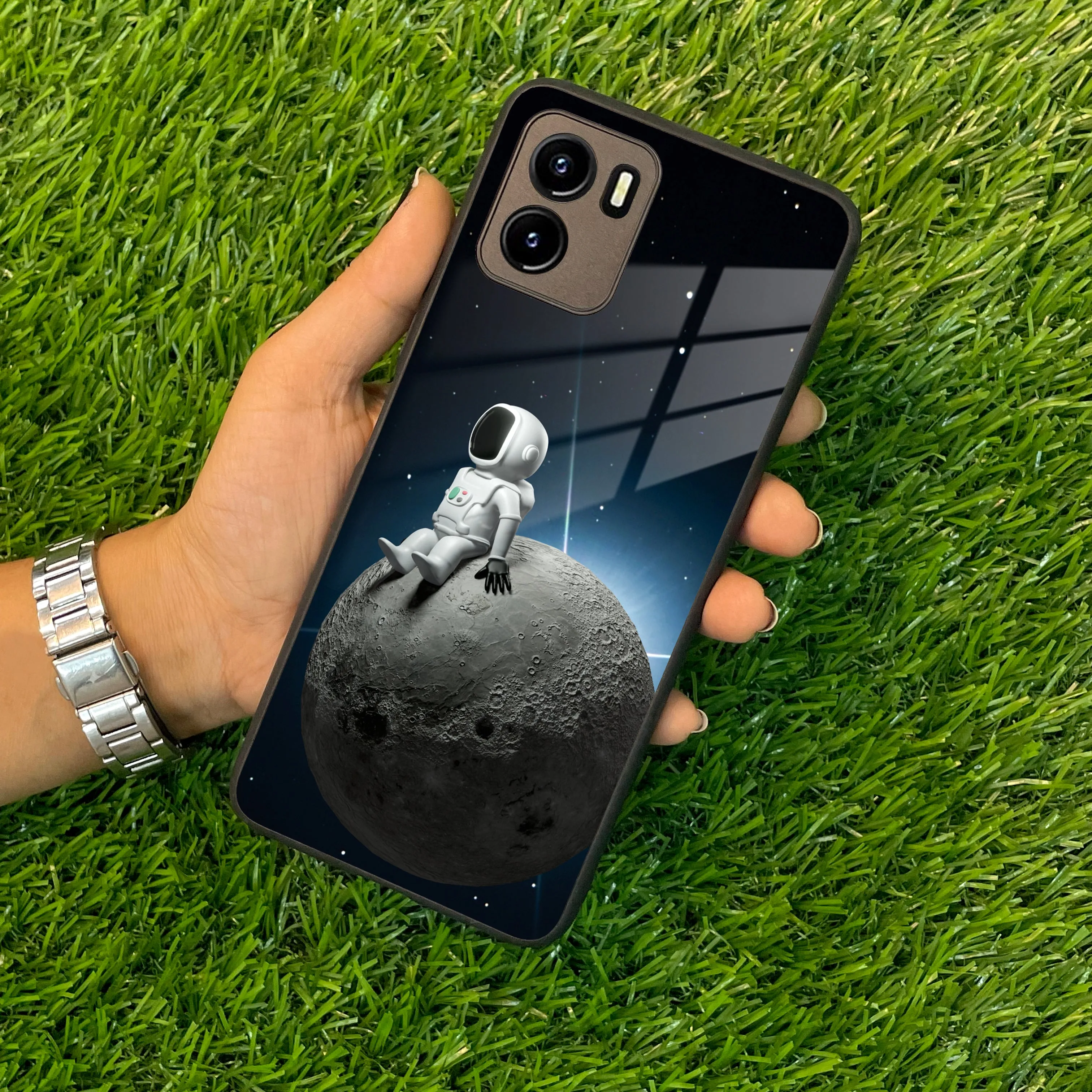 Astronod Moon Glass Case Cover For Vivo