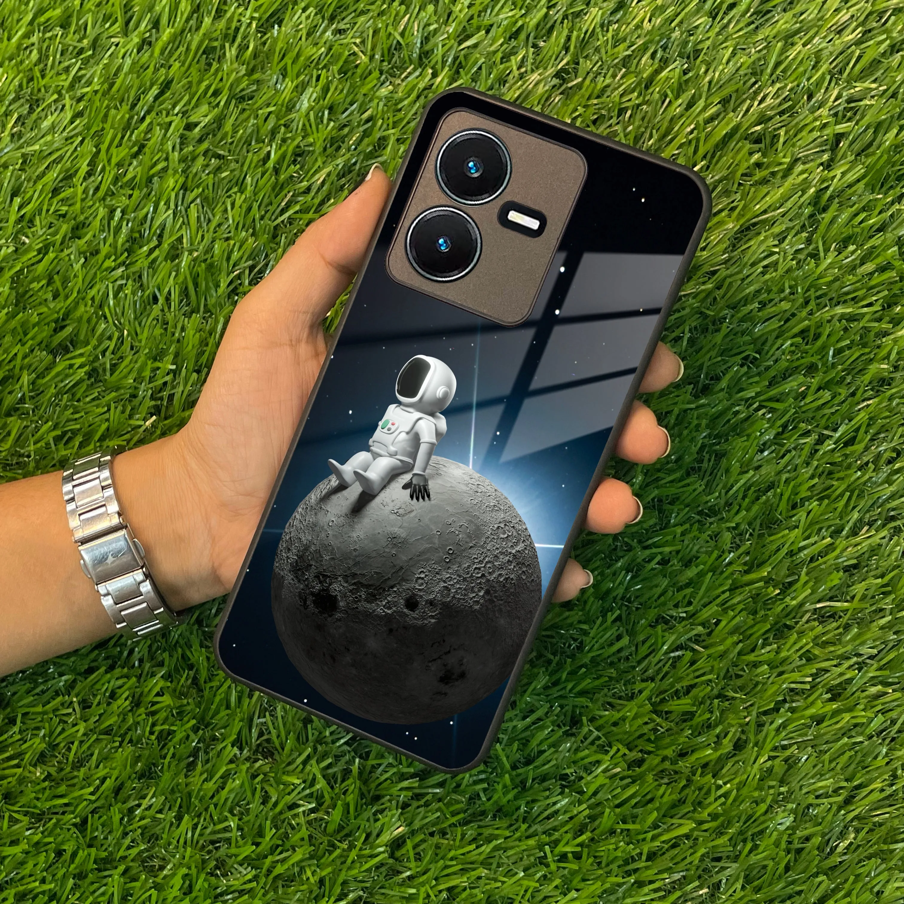 Astronod Moon Glass Case Cover For Vivo