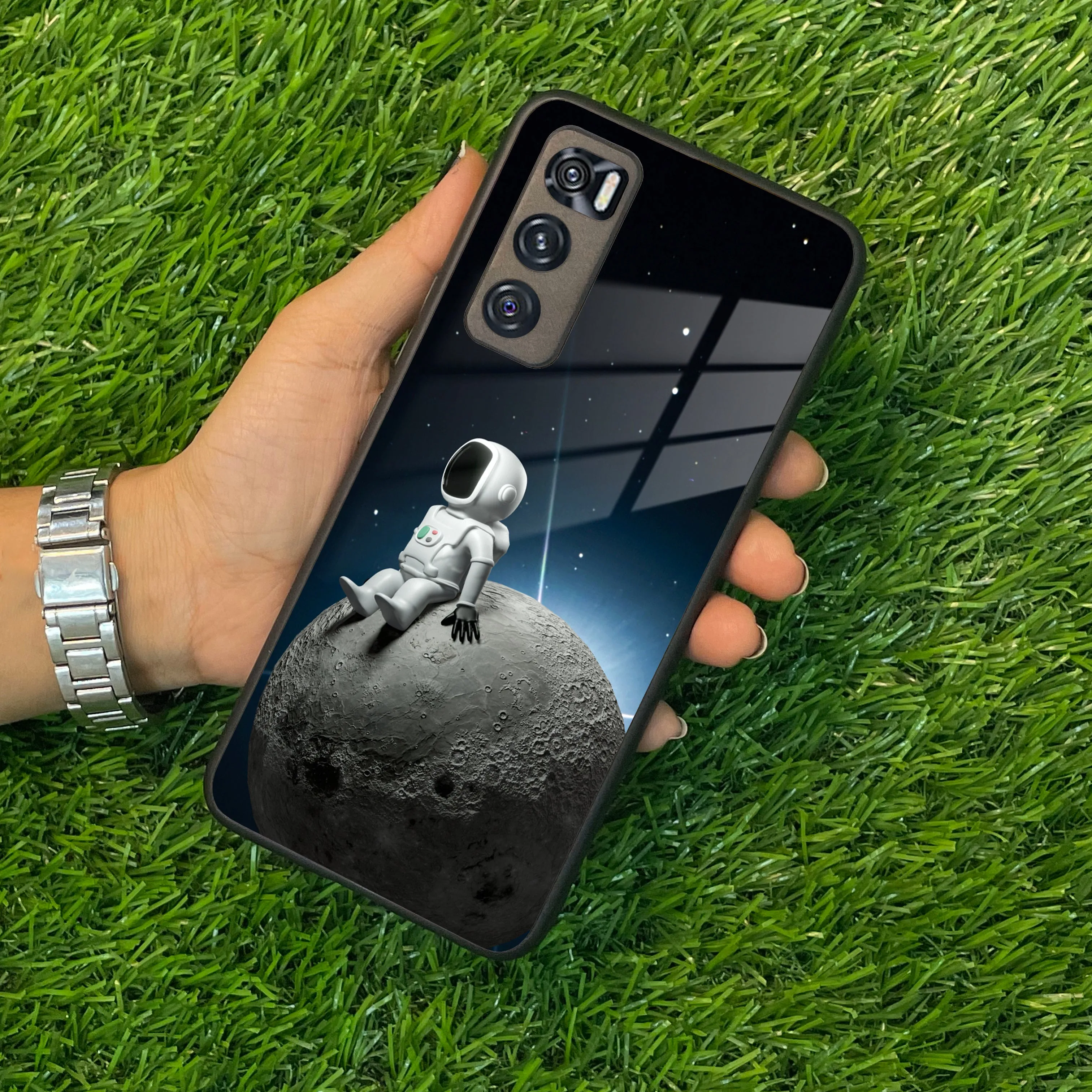 Astronod Moon Glass Case Cover For Vivo