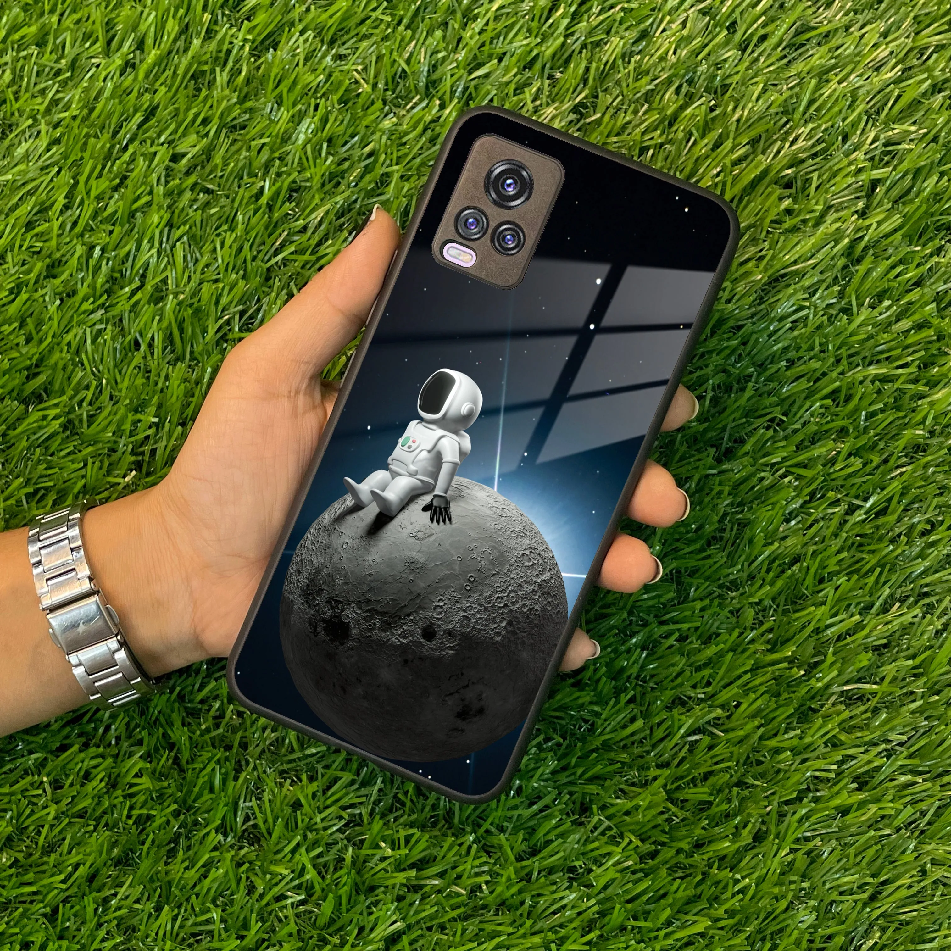 Astronod Moon Glass Case Cover For Vivo