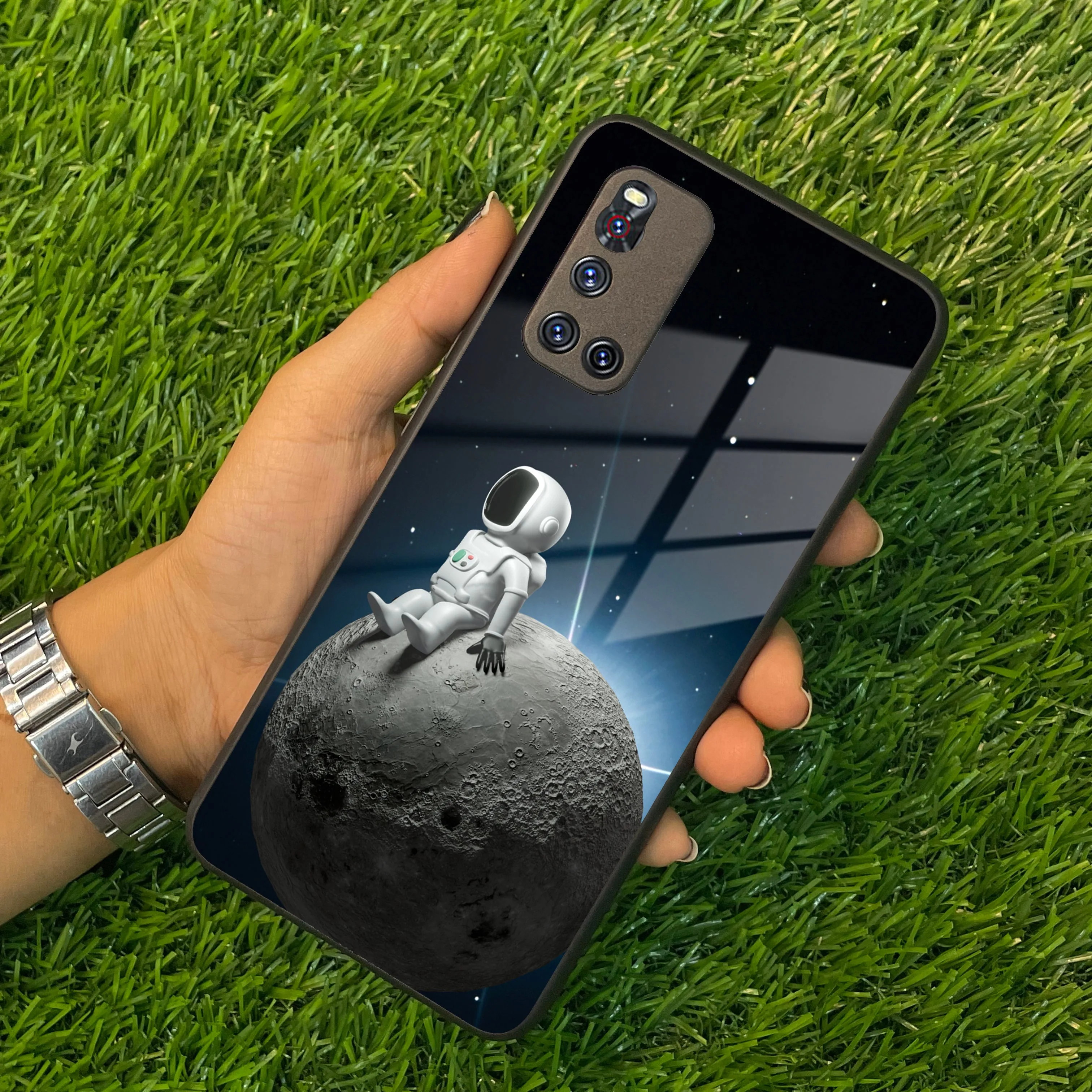 Astronod Moon Glass Case Cover For Vivo