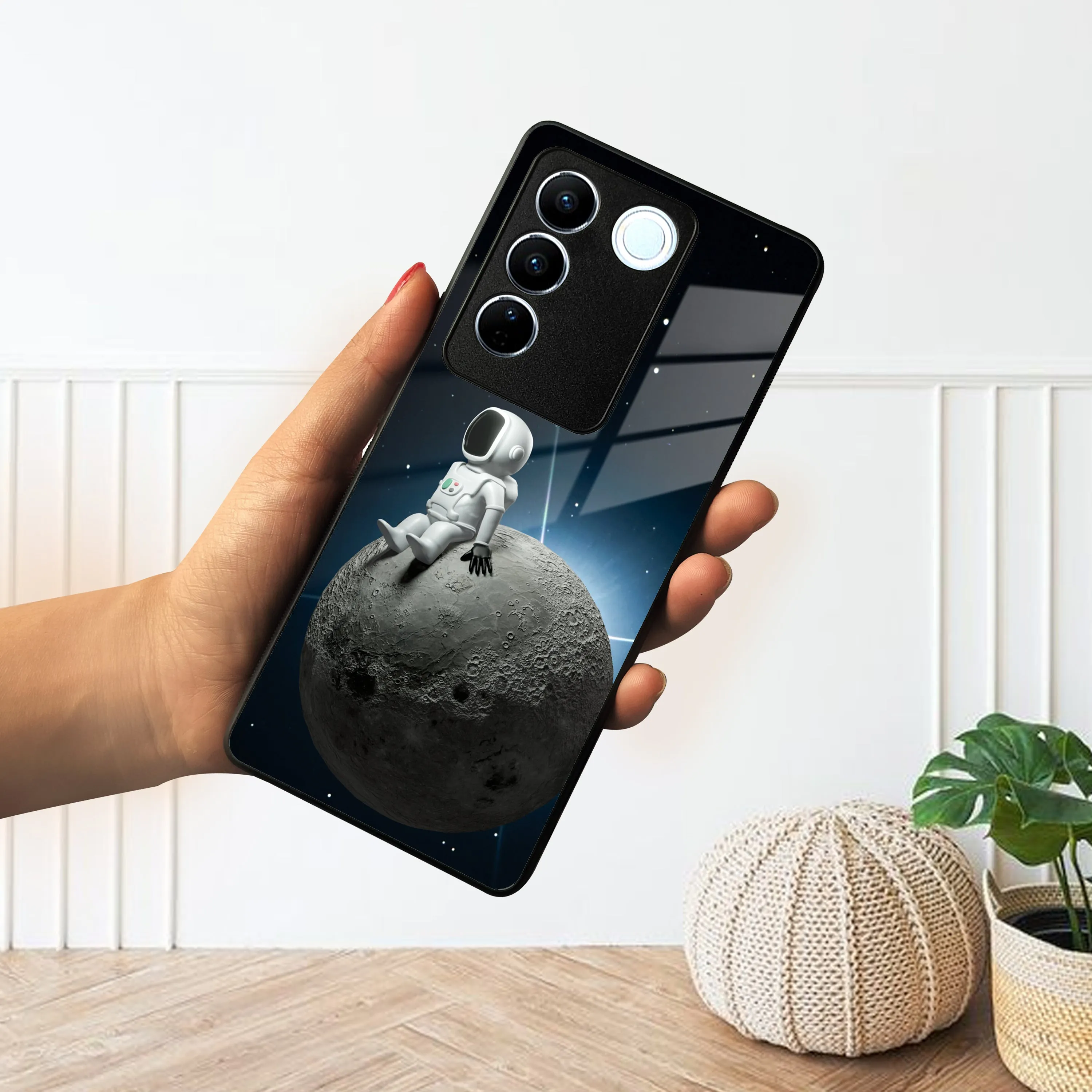 Astronod Moon Glass Case Cover For Vivo