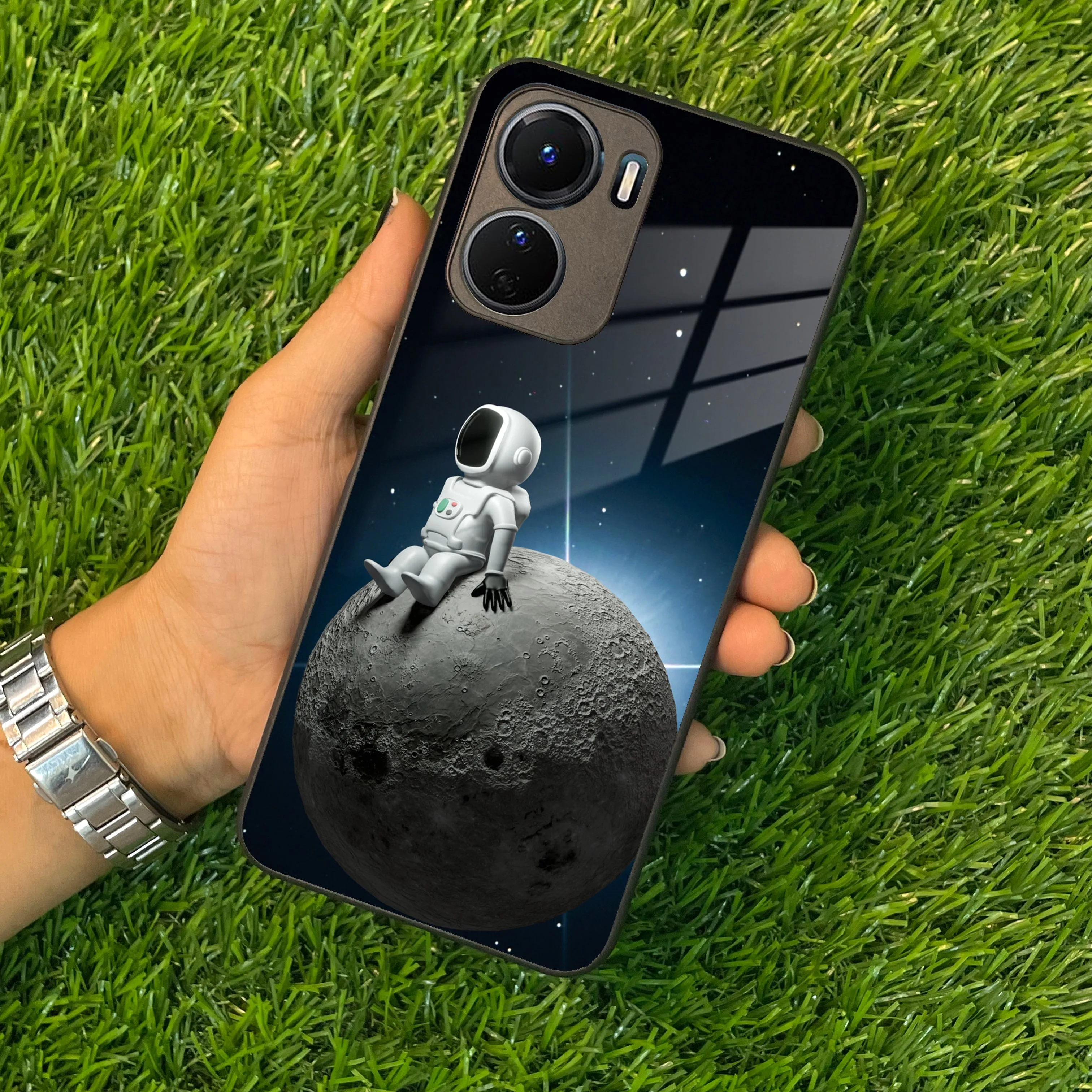 Astronod Moon Glass Case Cover For Vivo