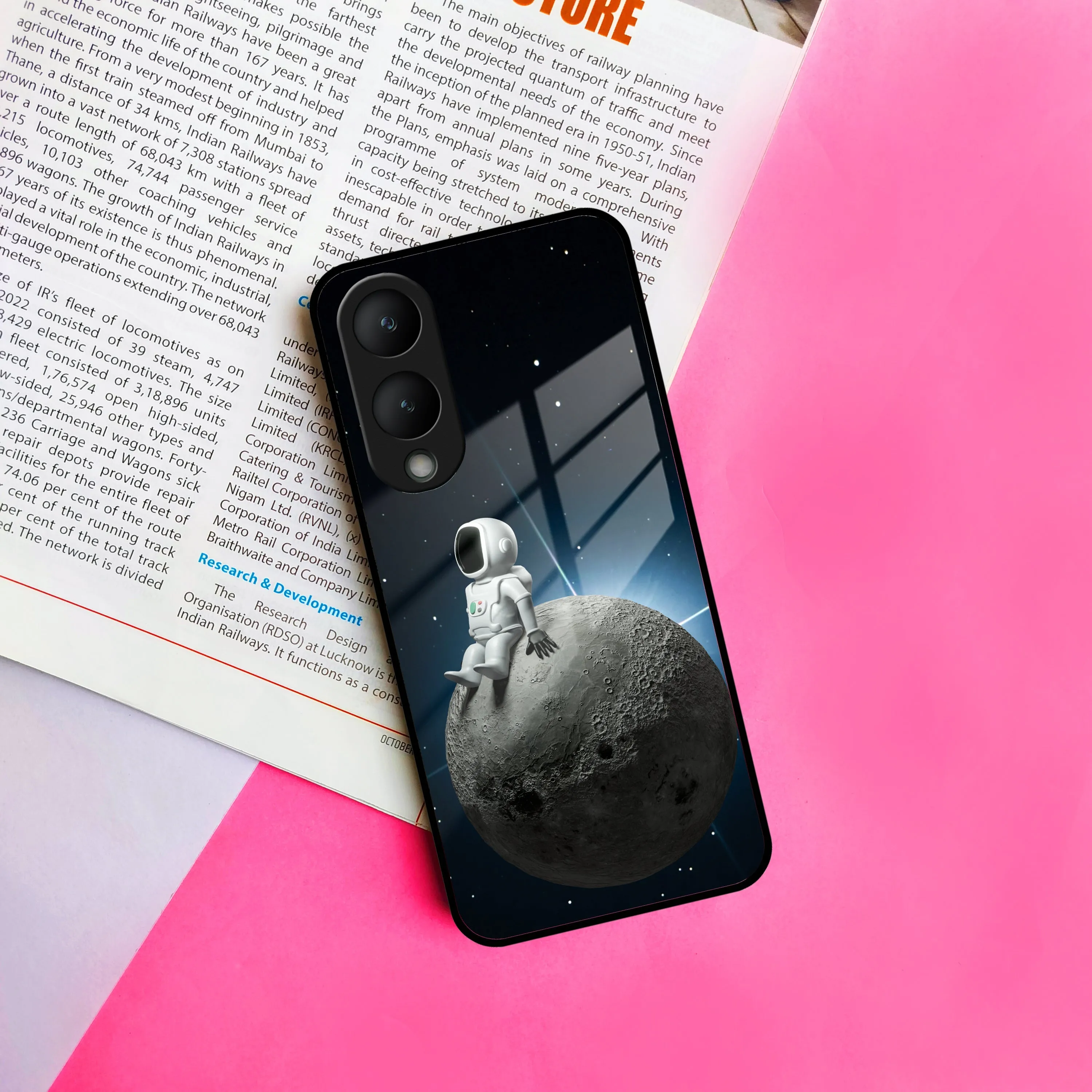 Astronod Moon Glass Case Cover For Vivo