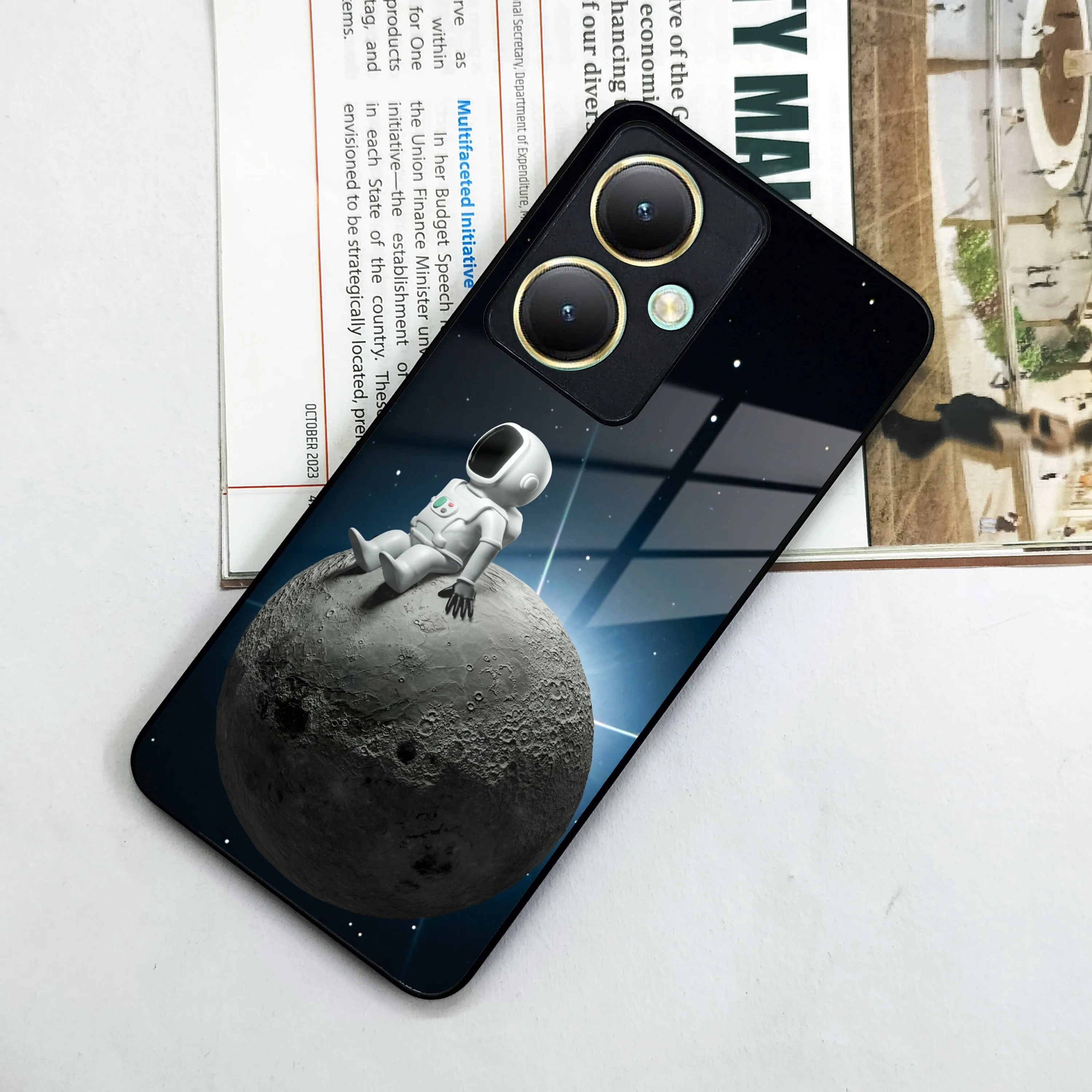 Astronod Moon Glass Case Cover For Vivo