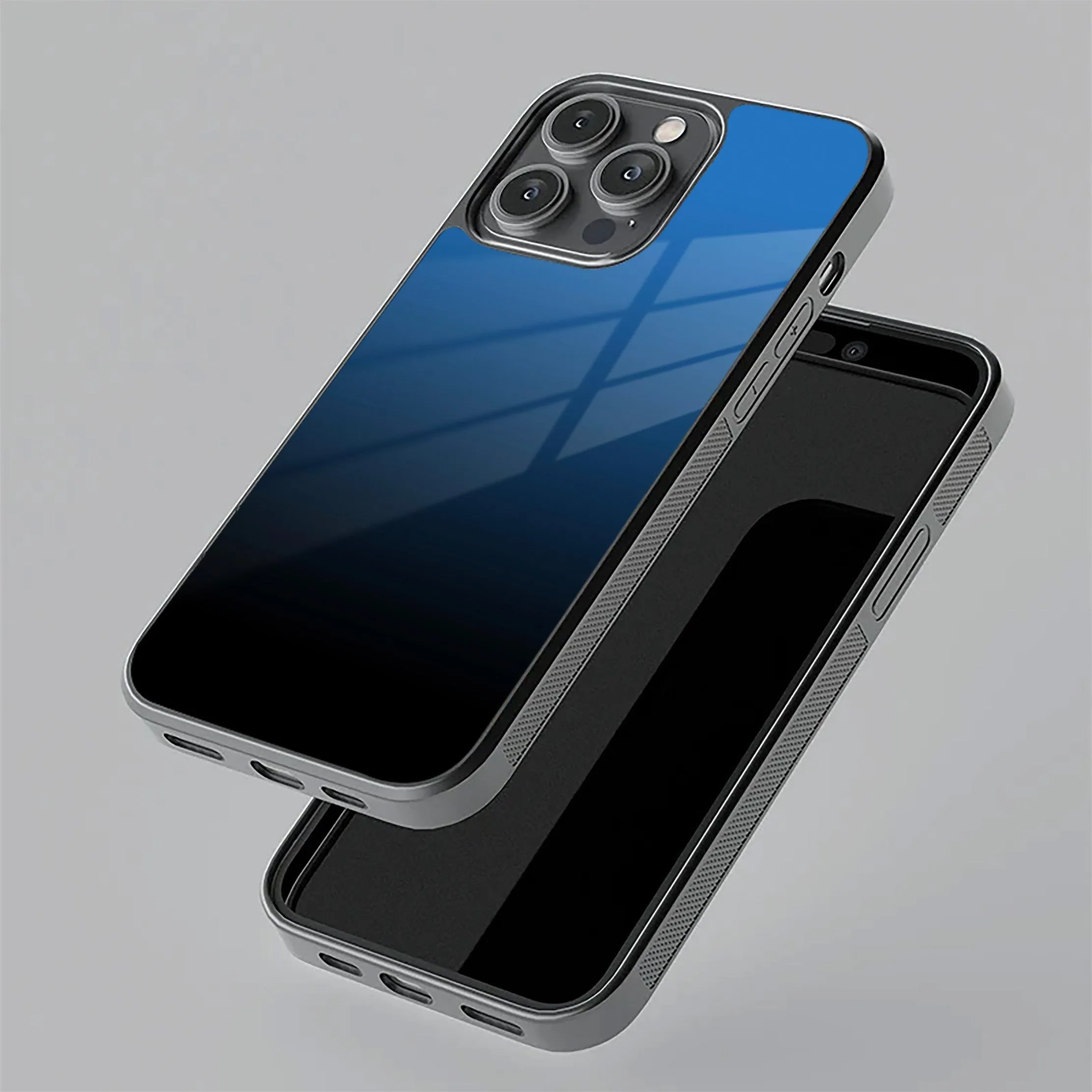 Blue Gradient Glass Case Cover For Poco