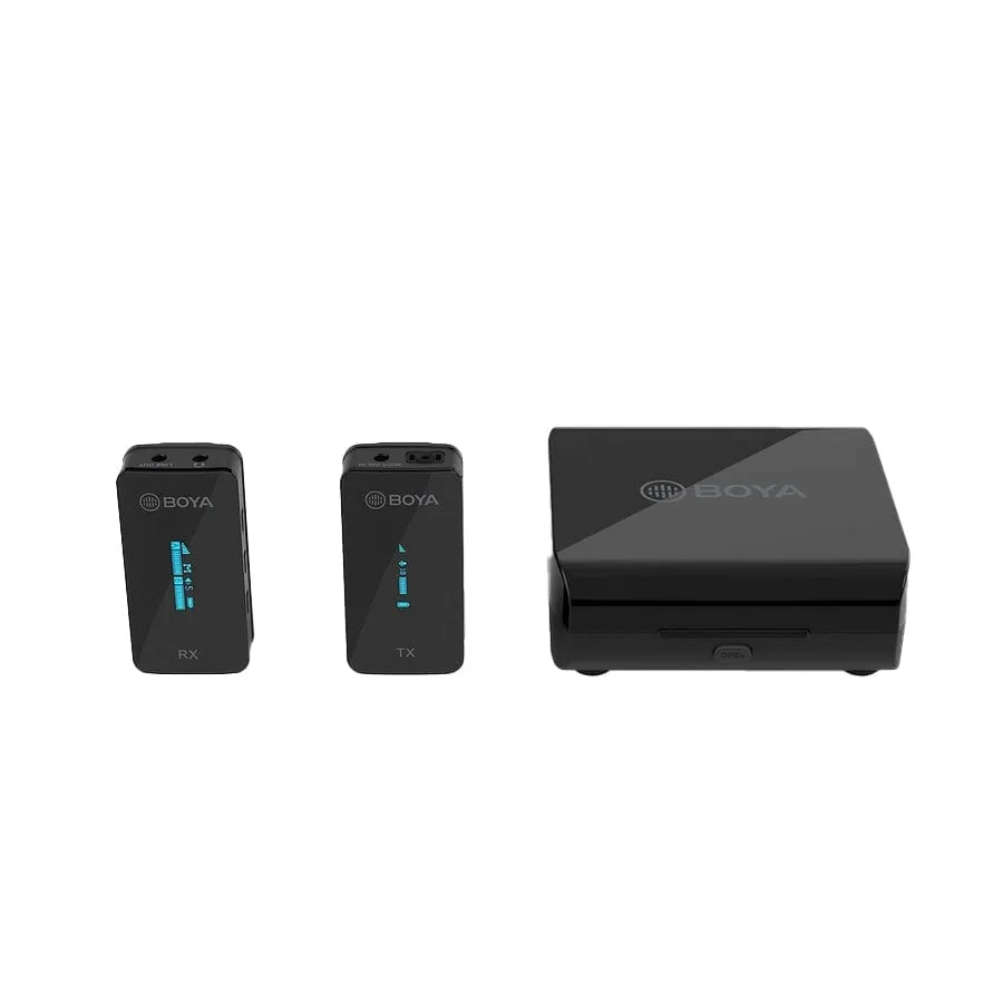 Boya BY-XM6-K2 Ultra-compact 2.4GHz Wireless Microphone Dual Kit With Charging Case (OPEN BOX)