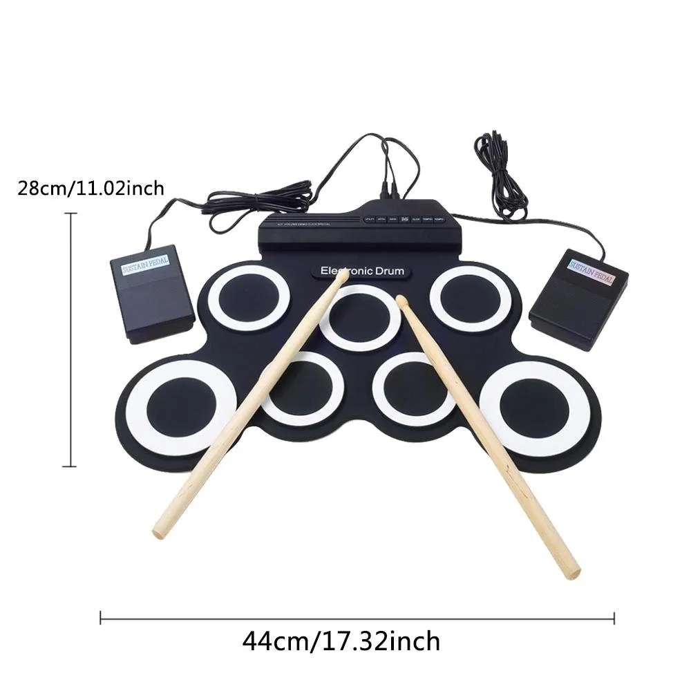 Brand New Electronic Portable Roll Up Silicone USB Drum Kit