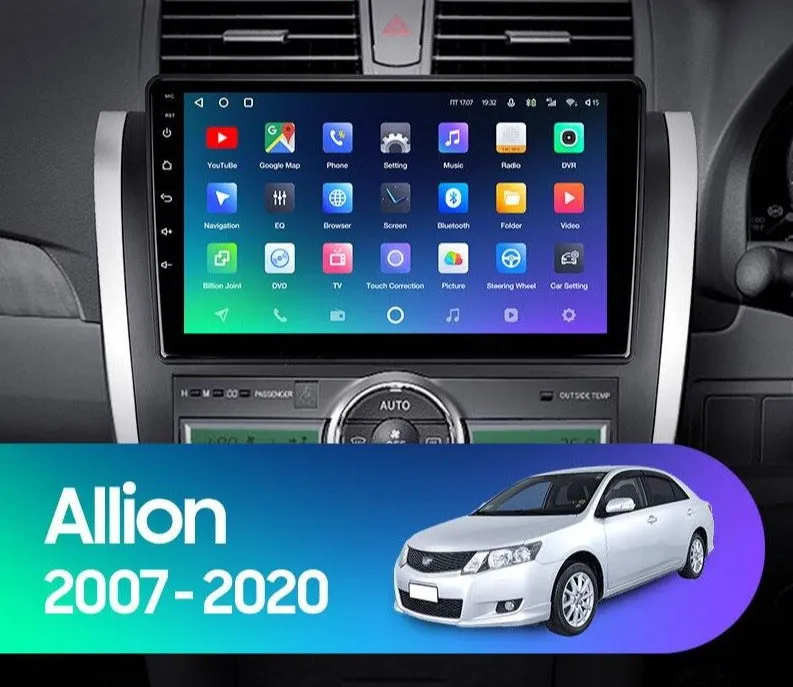 Car Dealz Premium Advanced 4G Data Model 10.2" Android 12.0 For Toyota Allion T260 2007 - 2020