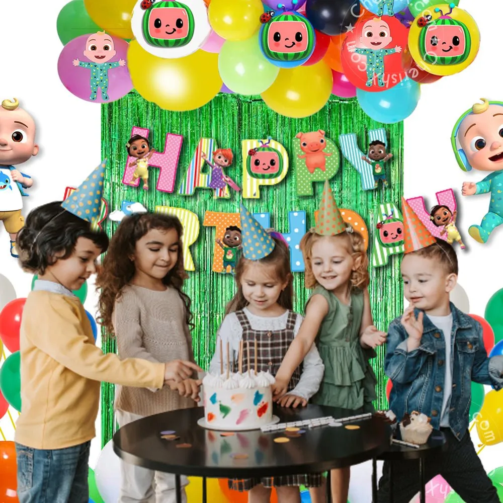 Cocomelon Birthday Decoration 57 Pcs Decoration Items for Kids Birthday