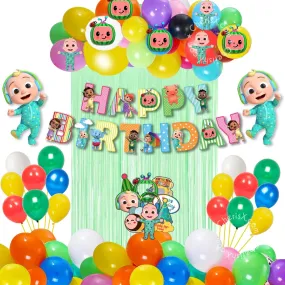 Cocomelon Birthday Decoration 67 Pcs - Decoration Items for Kids Birthday