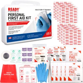 CSA (Z1220-17) Type 1 Personal First Aid Kit with Plastic Box -Ready First Aid