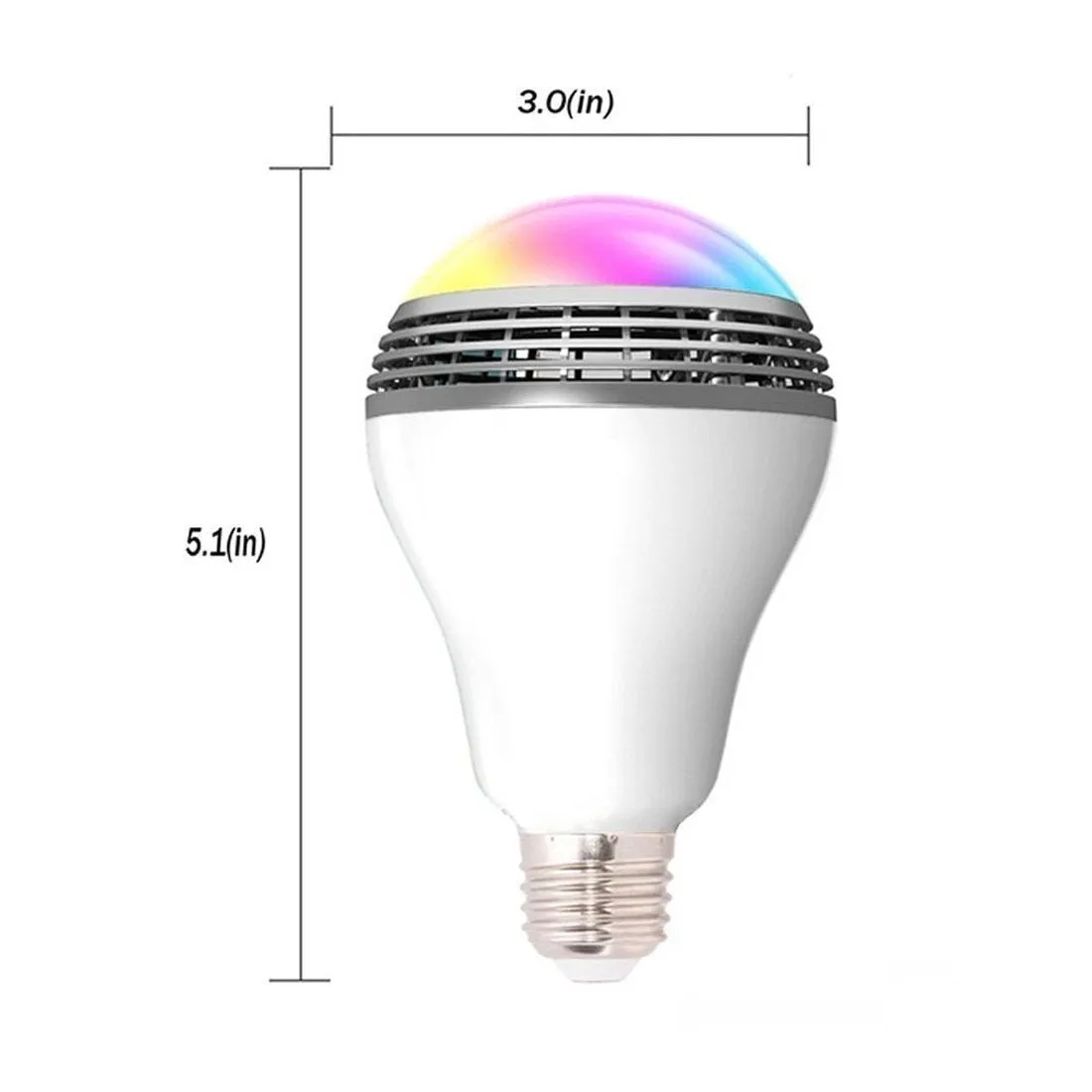 E27 Smart LED Bulb Bluetooth 4.0 Audio Speakers Lamp RGB 9W Dimmable Wireless Music Lampada Color Changing via WiFi App Control