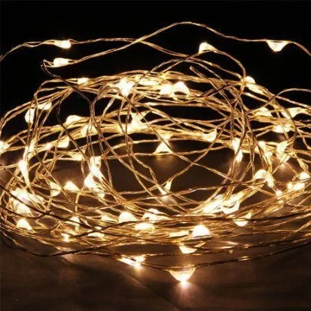 Fairy Led lights-  wire string - micro drop led 3m - 60 leds - battery operated.