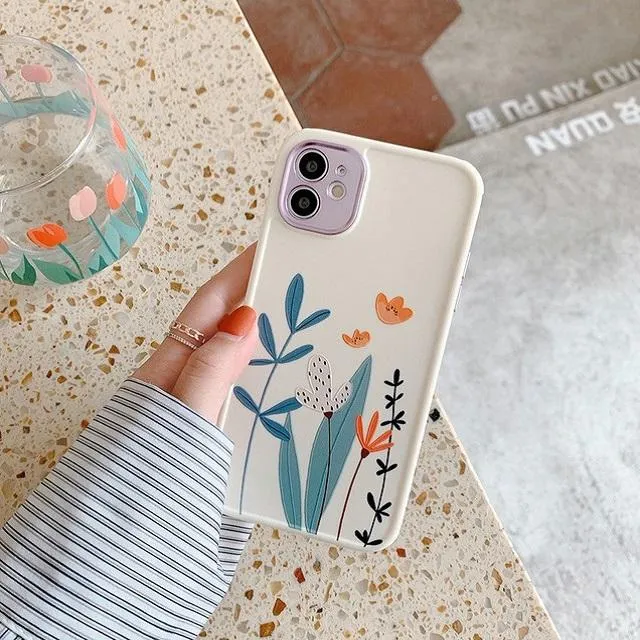 Flower Print Silicone Case