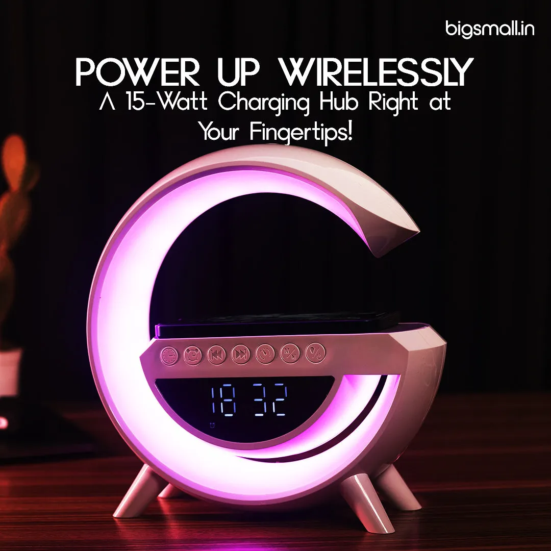 G Lamp with Speaker, Clock and Wireless Charger