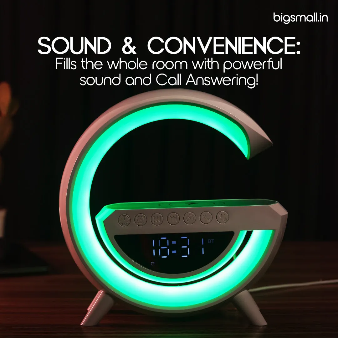 G Lamp with Speaker, Clock and Wireless Charger