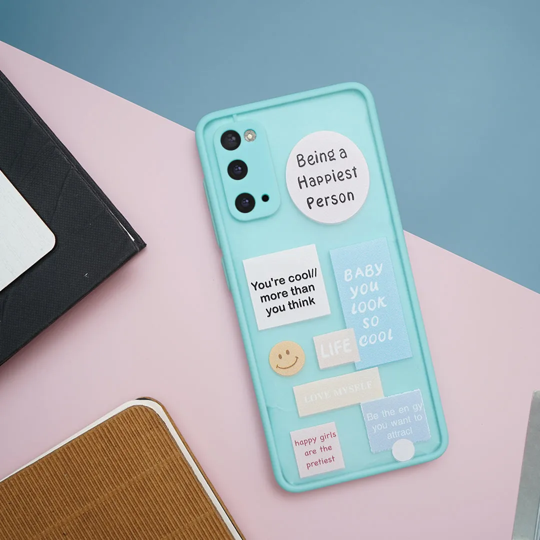 Happy Label Print Matte Finish Case - Samsung