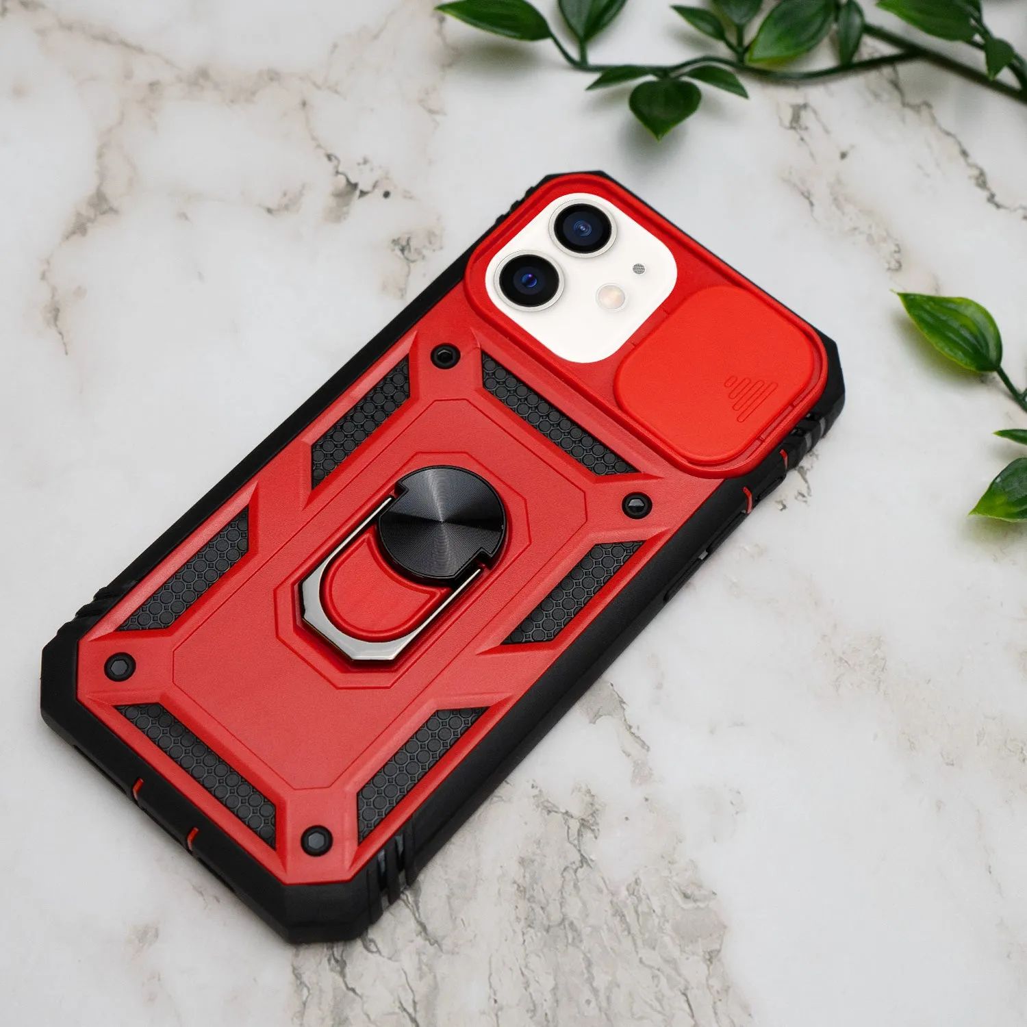 iPhone 11 Case - Heavy-Duty, Ring Holder, Camera Cover, Card Slot