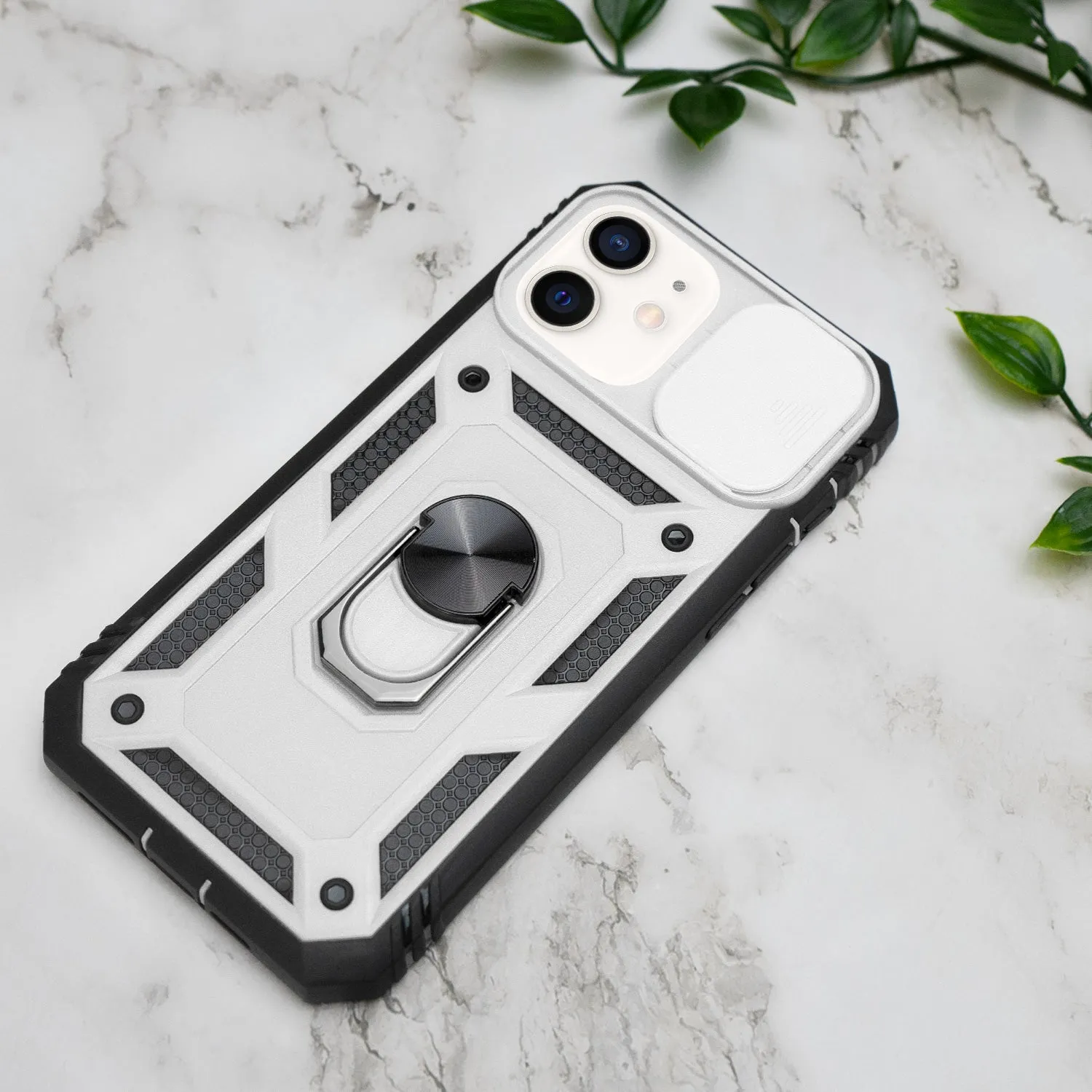 iPhone 11 Case - Heavy-Duty, Ring Holder, Camera Cover, Card Slot