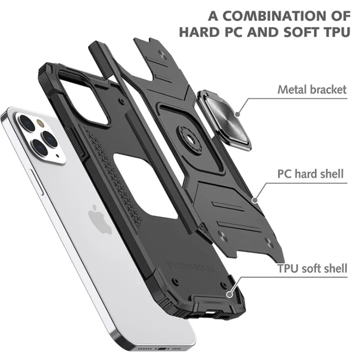 iPhone 12 Pro Max Case - Heavy-Duty, Ring Holder