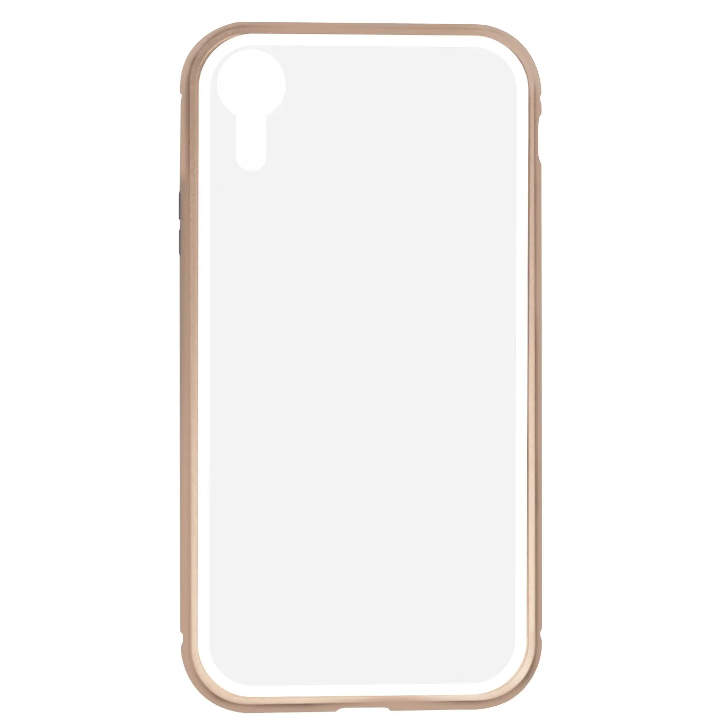 iPhone XR Case -  Magnetic Frame, Tempered Glass Back