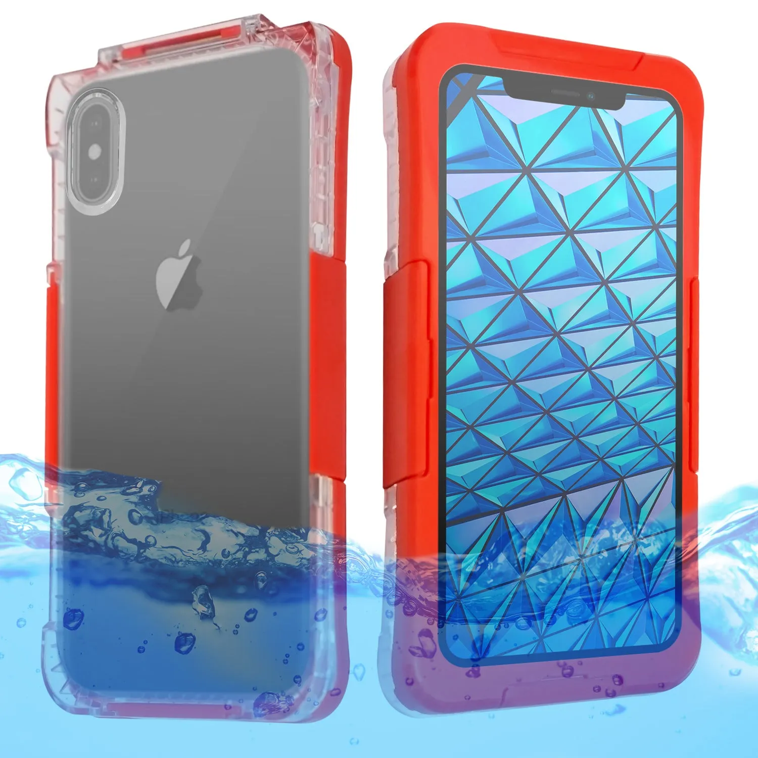 iPhone XS Max Case - Waterproof with Neck Strap